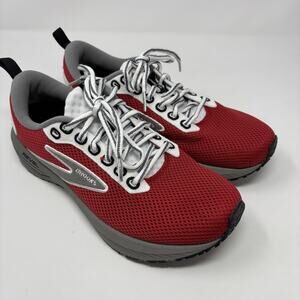 Brooks Revel 6 Womens Running Shoes Red Gray Sz 9.5 Medium B Knit Lightweight